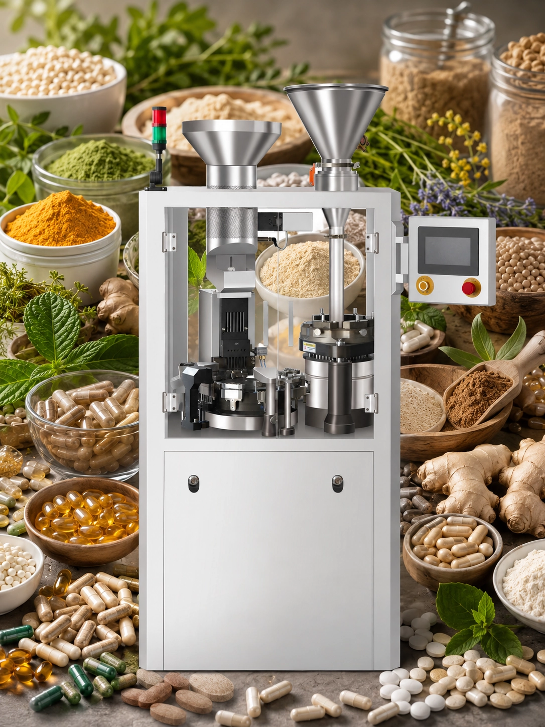 Automatic capsule filling machine with tamping pin technology by EIXPACK.