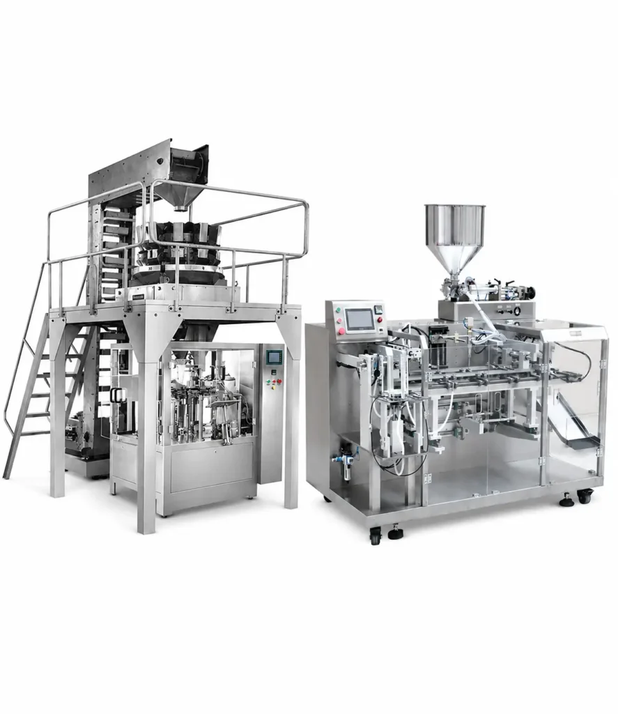 Automatic premade stand-up pouch machine with 5-minute tool-less changeover