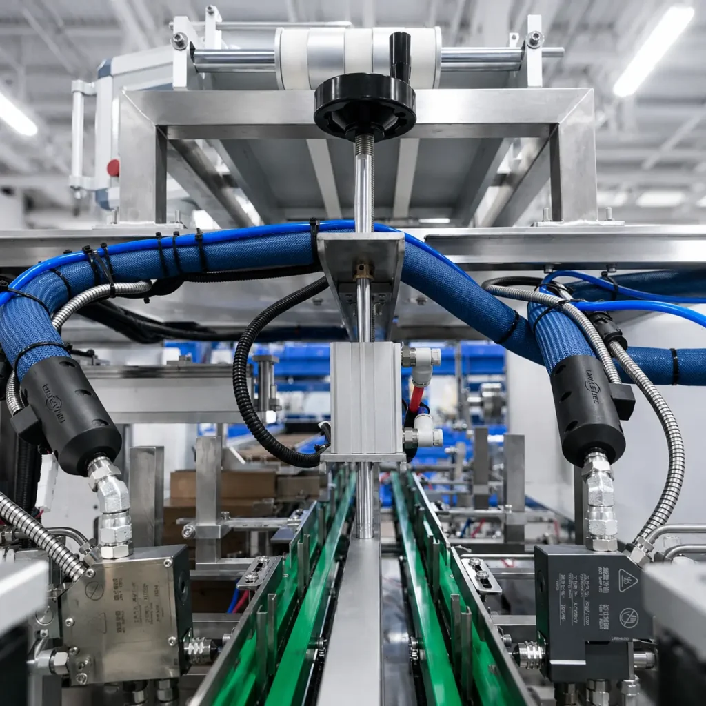 Digital position indicators for changeover on cartoning machine |