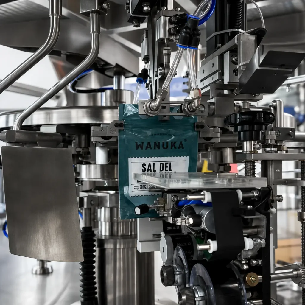 Active zipper opening mechanism on zipper pouch packing machine