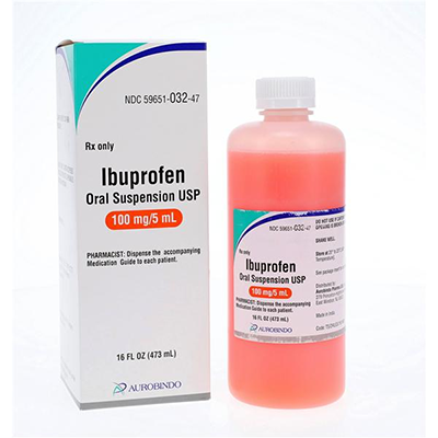 Ibuprofen liquid stick pack packaging