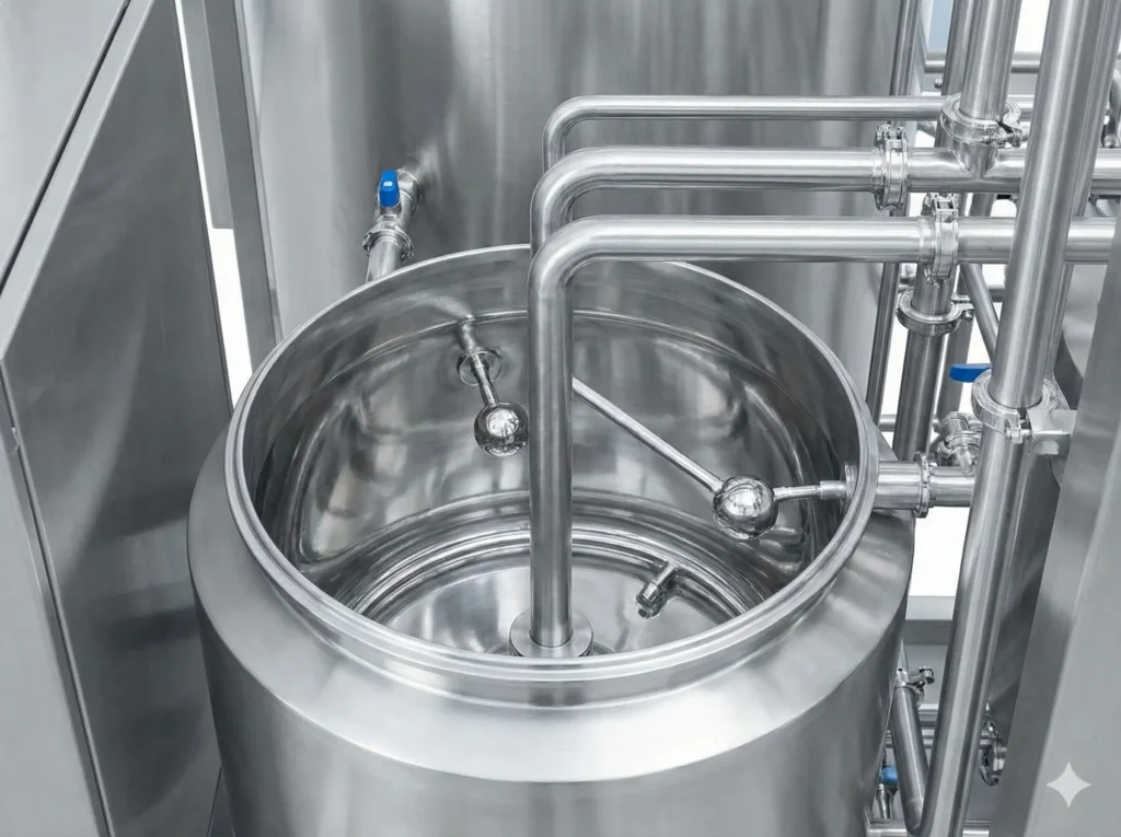 Sanitary CIP quick-release pump for baby puree spout pouch filling machine