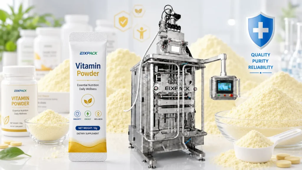 Vitamin powder stick pack packaging machine for supplement powder