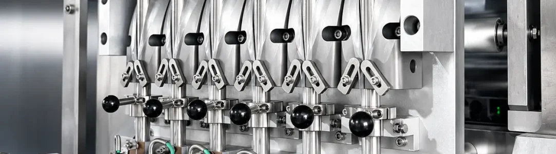 One-piece cast aluminum forming tubes on stick liquid pack machine